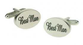 Cufflinks - Chrome Best Man Wedding